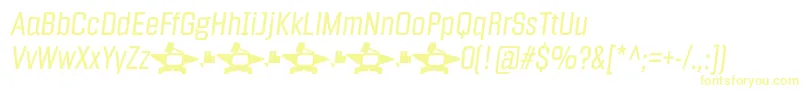 Fragua Light Italic Font – Yellow Fonts on White Background