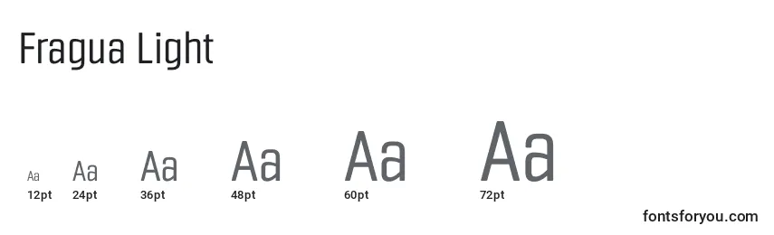 Fragua Light Font Sizes