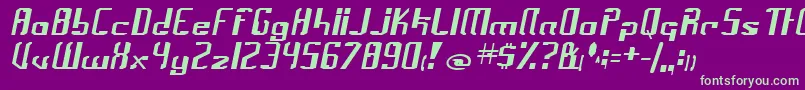 frak-Schriftart – Grüne Schriften auf violettem Hintergrund