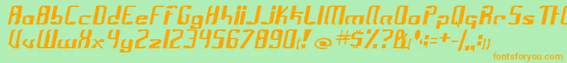 frak Font – Orange Fonts on Green Background