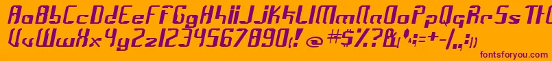 frak Font – Purple Fonts on Orange Background