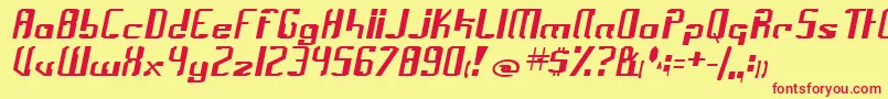 frak Font – Red Fonts on Yellow Background