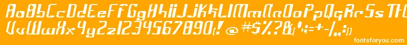 frak-fontti – valkoiset fontit oranssilla taustalla