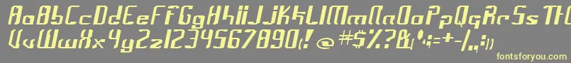 frak Font – Yellow Fonts on Gray Background