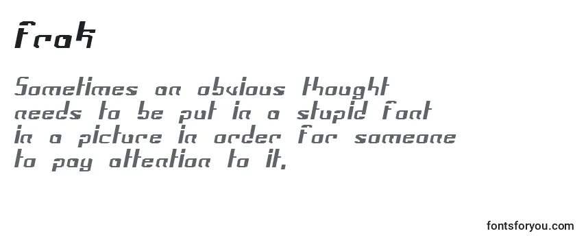 Frak (127126) フォントのレビュー