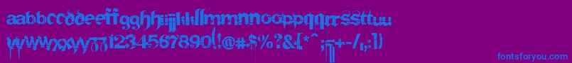 FRAKS    Font – Blue Fonts on Purple Background