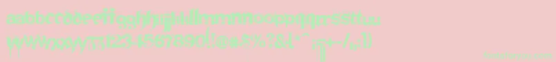 FRAKS    Font – Green Fonts on Pink Background