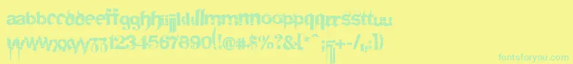 FRAKS    Font – Green Fonts on Yellow Background