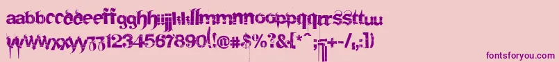 FRAKS   -Schriftart – Violette Schriften auf rosa Hintergrund