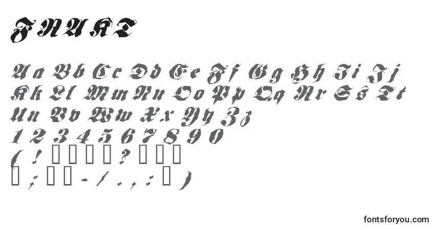 A fonte FRAKT    (127128) – alfabeto, números, caracteres especiais