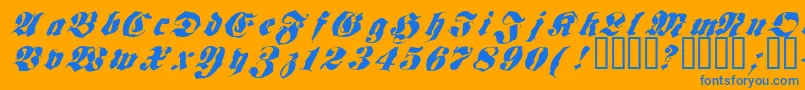 FRAKT    Font – Blue Fonts on Orange Background