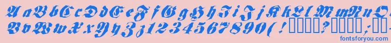 FRAKT    Font – Blue Fonts on Pink Background