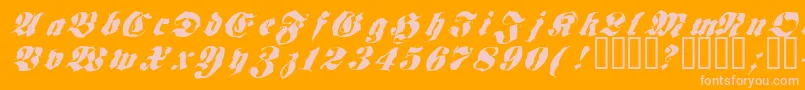 fuente FRAKT    – Fuentes Rosadas Sobre Fondo Naranja