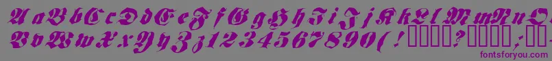 FRAKT   -Schriftart – Violette Schriften auf grauem Hintergrund