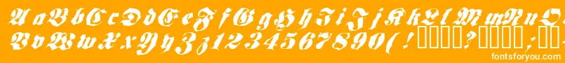 FRAKT   -Schriftart – Weiße Schriften auf orangefarbenem Hintergrund