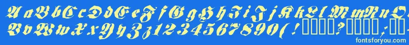 FRAKT    Font – Yellow Fonts on Blue Background