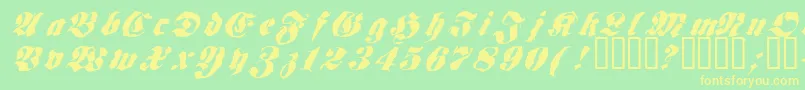 FRAKT    Font – Yellow Fonts on Green Background