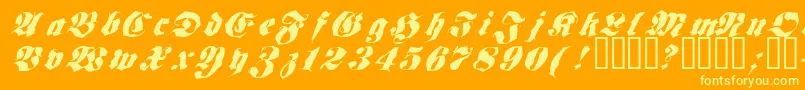 FRAKT    Font – Yellow Fonts on Orange Background