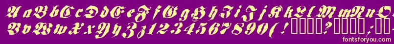 FRAKT    Font – Yellow Fonts on Purple Background