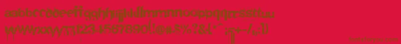 FRAKTURI Font – Brown Fonts on Red Background