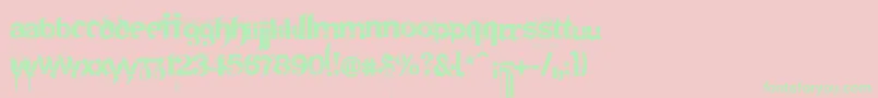 FRAKTURI Font – Green Fonts on Pink Background