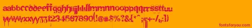 FRAKTURI Font – Red Fonts on Orange Background