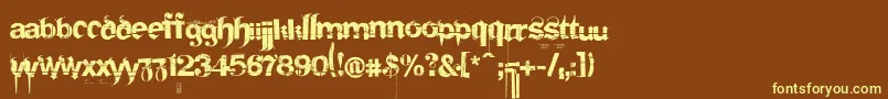 FRAKTURI Font – Yellow Fonts on Brown Background