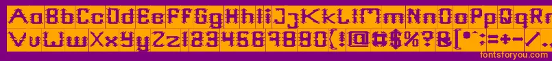 Frame Work Filled Inverse Font – Orange Fonts on Purple Background