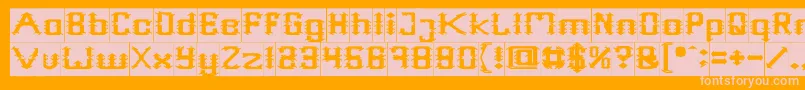 Frame Work Filled Inverse Font – Pink Fonts on Orange Background