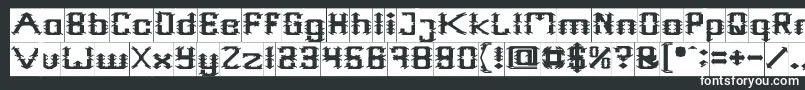 Шрифт Frame Work Filled Inverse – белые шрифты на чёрном фоне