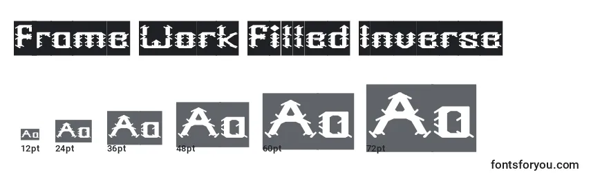 Frame Work Filled Inverse Font Sizes