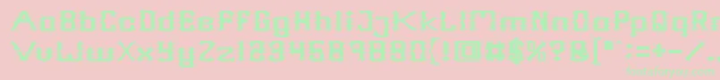 Frame Work Filled Font – Green Fonts on Pink Background