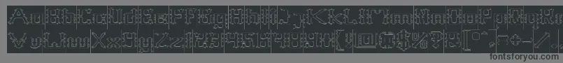 Frame Work Hollow Inverse Font – Black Fonts on Gray Background