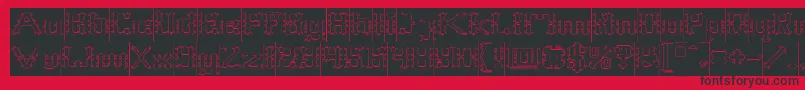 Frame Work Hollow Inverse Font – Black Fonts on Red Background