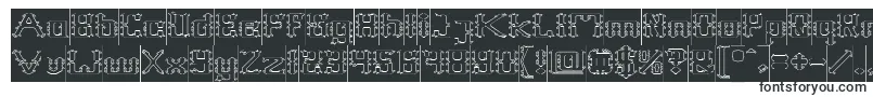 Czcionka Frame Work Hollow Inverse – kroje pisma w dużych rozmiarach