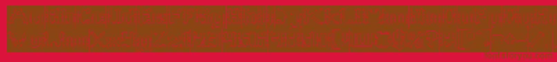 Frame Work Hollow Inverse Font – Brown Fonts on Red Background