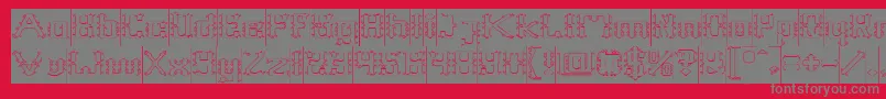 Frame Work Hollow Inverse Font – Gray Fonts on Red Background