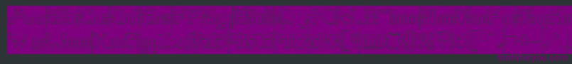 Frame Work Hollow Inverse Font – Purple Fonts on Black Background