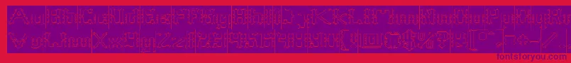 Frame Work Hollow Inverse Font – Purple Fonts on Red Background