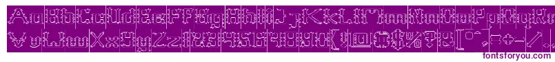 Frame Work Hollow Inverse Font – Purple Fonts