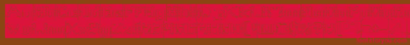 Frame Work Hollow Inverse Font – Red Fonts on Brown Background