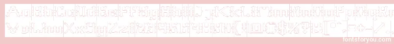 Frame Work Hollow Inverse Font – White Fonts on Pink Background