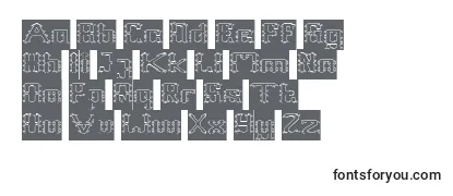 Frame Work Hollow Inverse Font