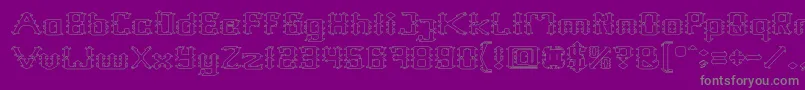 Frame Work Hollow Font – Gray Fonts on Purple Background