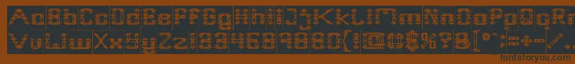 Frame Work Inverse Font – Black Fonts on Brown Background