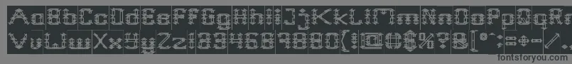 フォントFrame Work Inverse – 黒い文字の灰色の背景