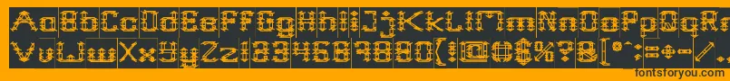 Frame Work Inverse Font – Black Fonts on Orange Background