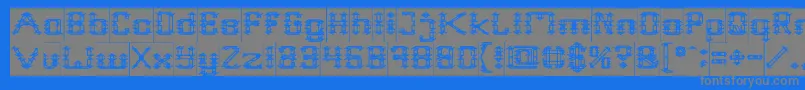 Frame Work Inverse Font – Gray Fonts on Blue Background