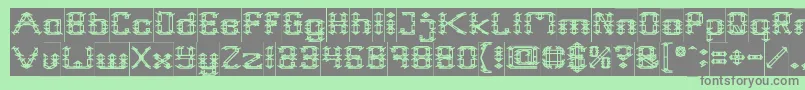 Frame Work Inverse Font – Gray Fonts on Green Background