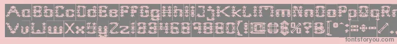 Frame Work Inverse Font – Gray Fonts on Pink Background